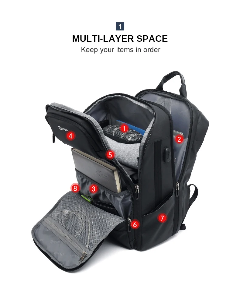 Мужские рюкзаки для ноутбука 17 дюймов, деловая дорожная сумка, водонепроницаемый Школьный рюкзак, Большой Вместительный мужской рюкзак с USB XA291ZC
