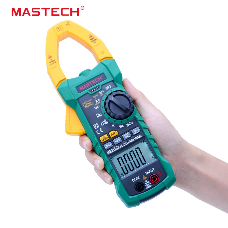 Mastech MS2115A 6000 отсчетов цифровой токоизмеритель постоянного/переменного тока с