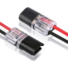 10pcs 2pin Pluggable Spring Scotch Lock Cable Connector Wire Quick Splice Connectors Led Light Cable Crimp Terminal Blocks