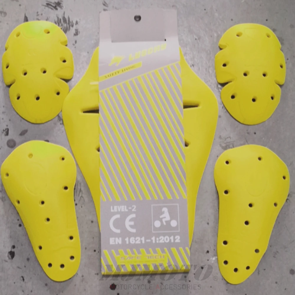 5Pcs CE Motorcycle Jacket Soft Armor Protector Motorbike Racing Suits Rubber Protective Devices Internal Gear CE authentication motorcycle protective gear