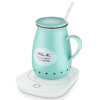 

Smart Heating Coffee Mugs Intelligent Thermostat Cup Home Office Stable 55 Centigrade Milk Mug Coffee Cups Automatic Heating Bas