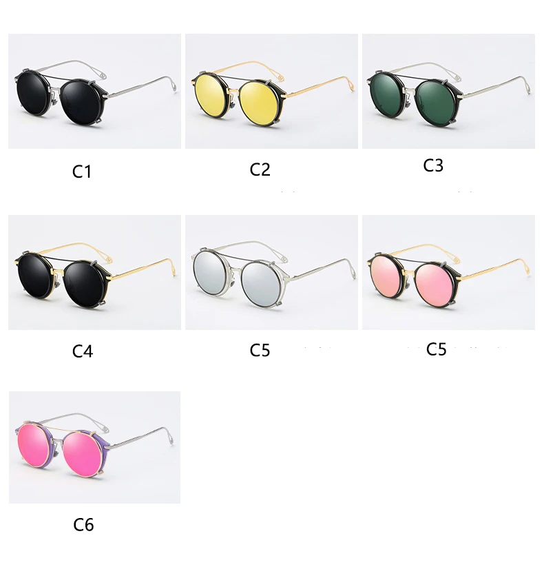 Fashion Polarized Round Sunglasses Women Mens Brand Designer Shades High Quality True color filter Mens Luxury Eyewear UV400