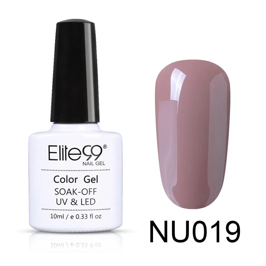 NU019 Elite99 10 мл Гель-лак для ногтей телесного цвета для маникюра УФ светодиодный лак для ногтей Гибридный Полупостоянный Гель-лак для нейл-арта - Цвет: NU019