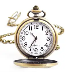 Античный стимпанк полые резные кварцевые карманные часы ожерелье унисекс цепь ретро кулон ювелирные изделия для унисекс