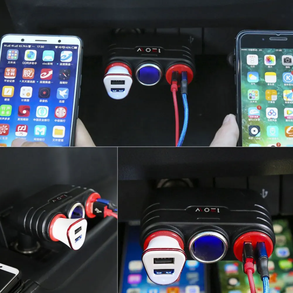Cigarette Lighter Sockets Car Quick Charger Auto Charger Interior Parts Smart Car Charger for Pad