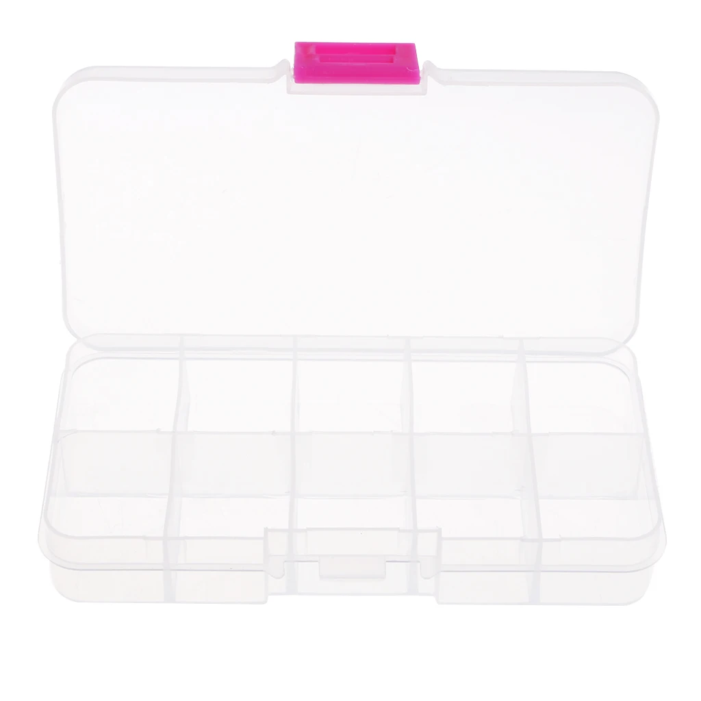 3 Pieces Clear Sewing Storage Box Sewing Machine Bobbin Organizer 10 Grids