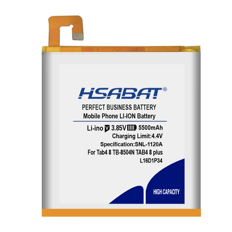 HSABAT L16D1P34 5500 мА/ч, Батарея для lenovo TAB4 8 TB-8504N TAB4 8 плюс батареи
