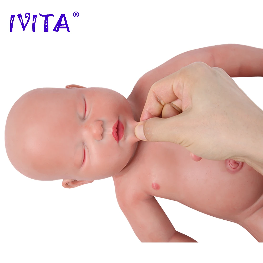 Отправить из США и Китая IVITA WB1510 47 см 18 5 дюйма 3700 г силиконовые мягкие куклы Reborn