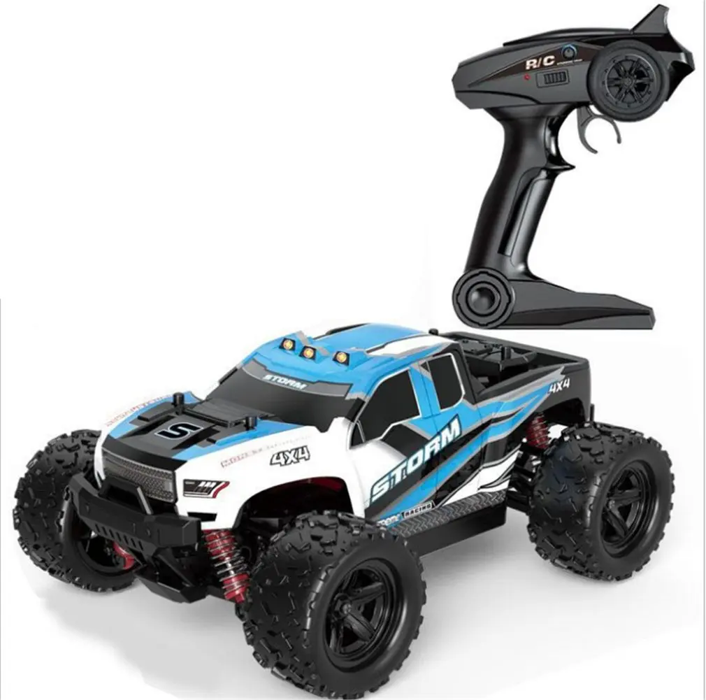 1:18 2,4G 4WD RC большой ножной автомобиль грузовик высокоскоростной пульт дистанционного управления внедорожный гусеничный автомобиль модель RTR игрушка для детей подарок - Цвет: blue