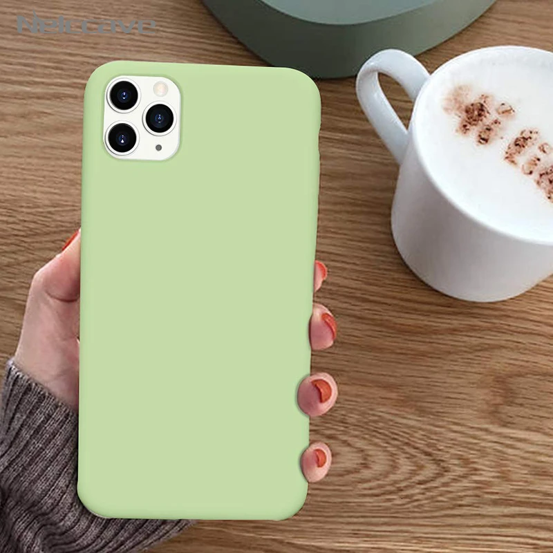500 шт. жидкие силиконовые чехлы для Apple iPhone 11 Pro XS Max XR X 8 Plus 7 6 6S Мягкий тонкий чехол