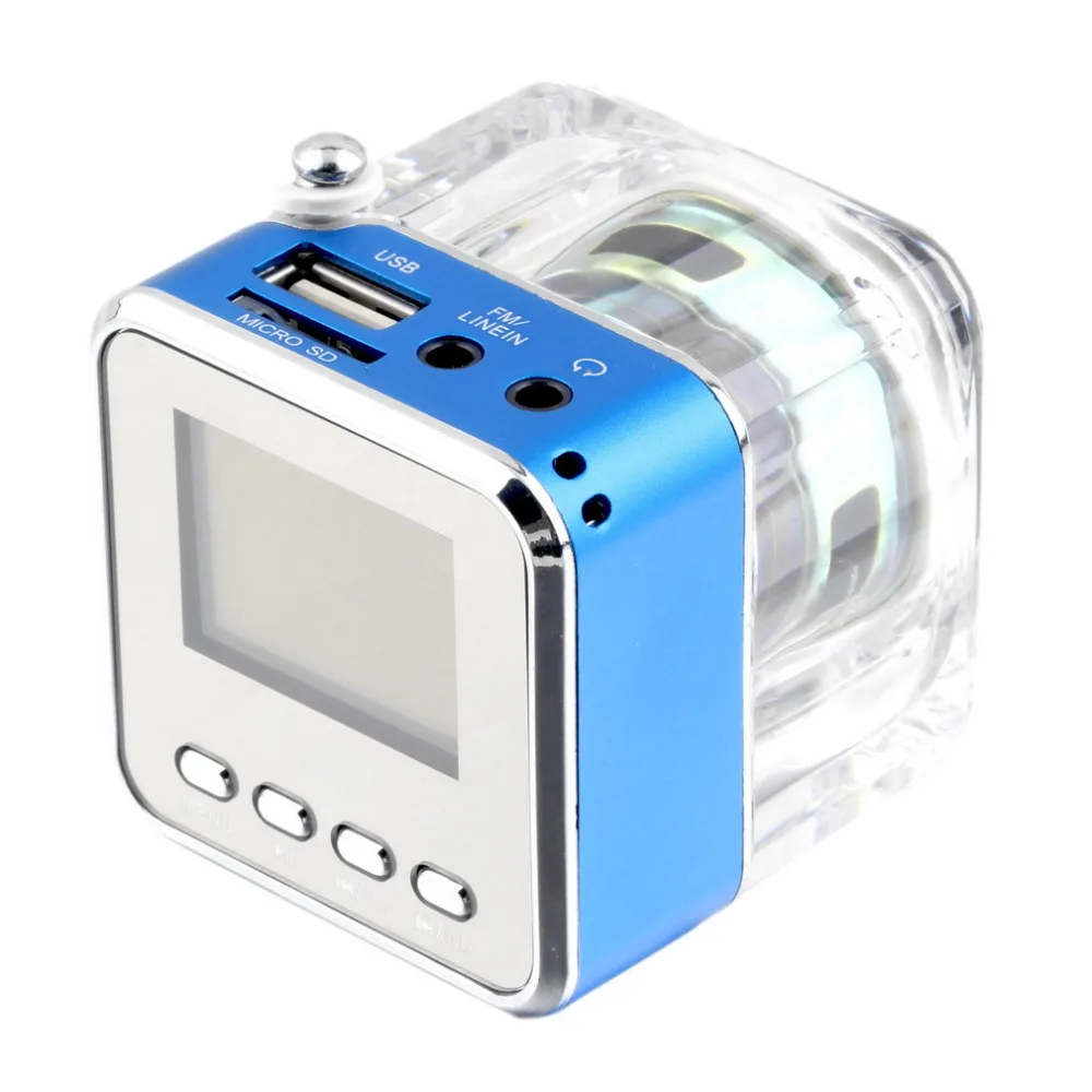 Мини-динамик lcd HiFi Музыка MP3/4 плеер Micro SD/TF USB диск FM радио мини динамик