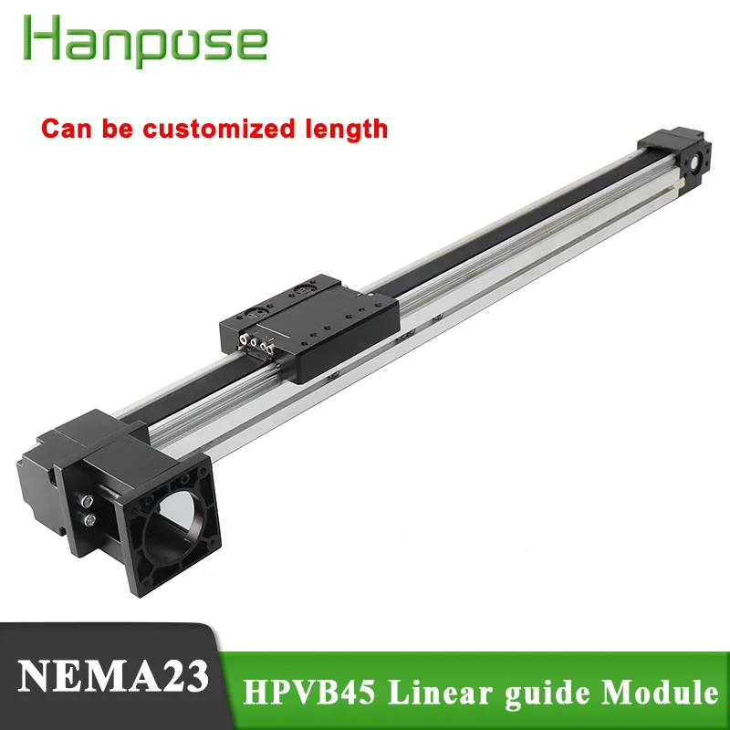 HPVB45 NEMA23 Effective Travel Stroke Length 100 200 300 400mm Timing Belt Linear Slide Guide