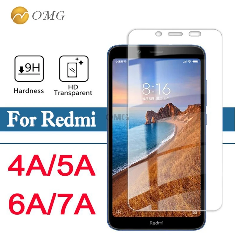 OMG 9H твердое закаленное стекло для xiaomi redmi 4A 5A 6A 7A Защитная пленка экрана с чистым