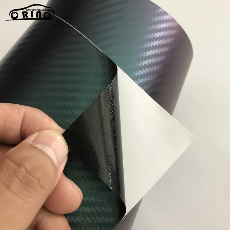 Green Purple Chameleon Carbon Vinyl Wrap Sticker-6