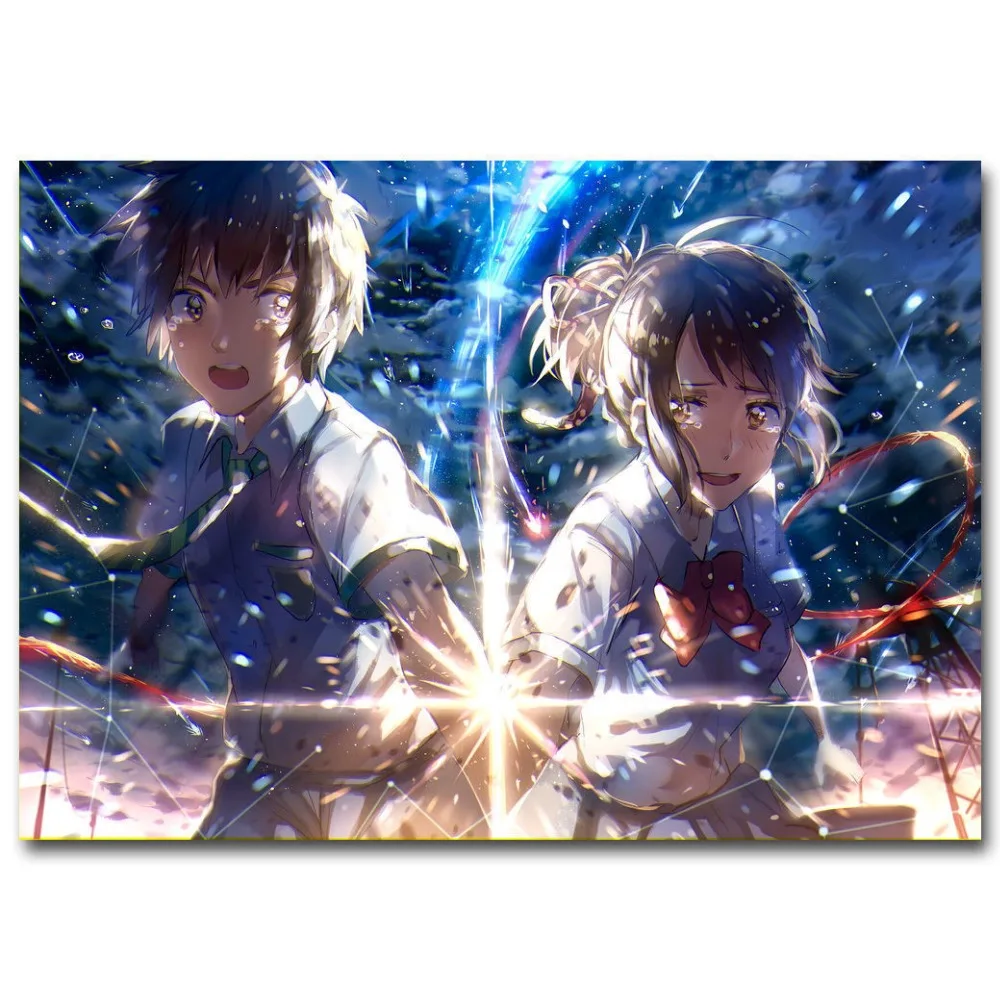 New Your Name Love Anime Movie-Silk Art Poster Wall Sicker Decoration Gift