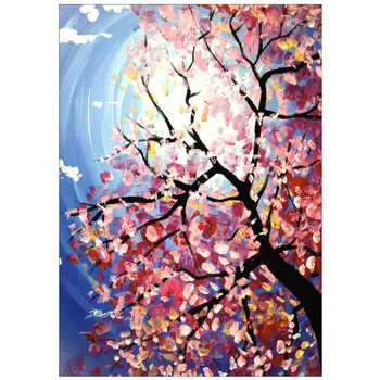 

5D DIY full diamond art color tree pattern cross stitch diamond embroidery mosaic diamond home decoration