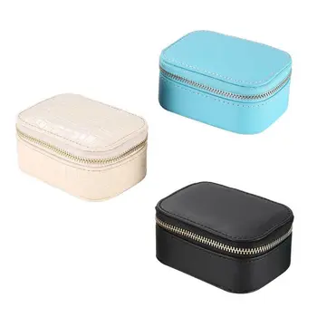 

European Style Jewelry Box Faux Leather Earrings Necklace Bracelet Storage Case