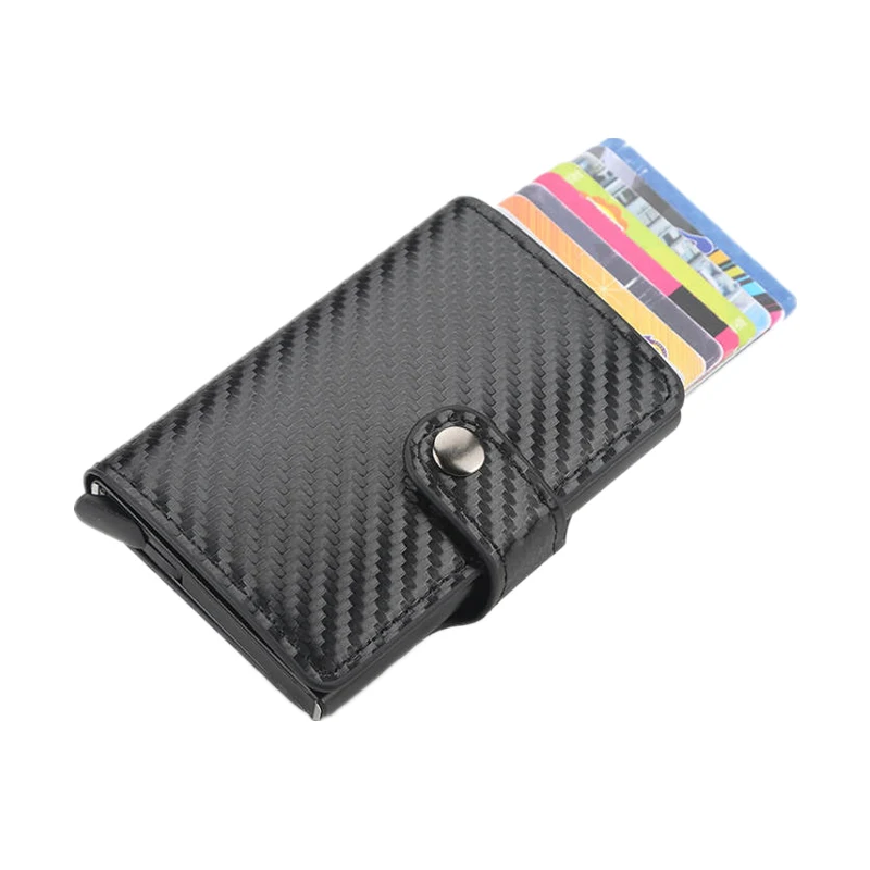 Billetera inteligente de aleación de aluminio Rfid para hombre, cartera inteligente a la moda, monedero pequeño para tarjetas de crédito