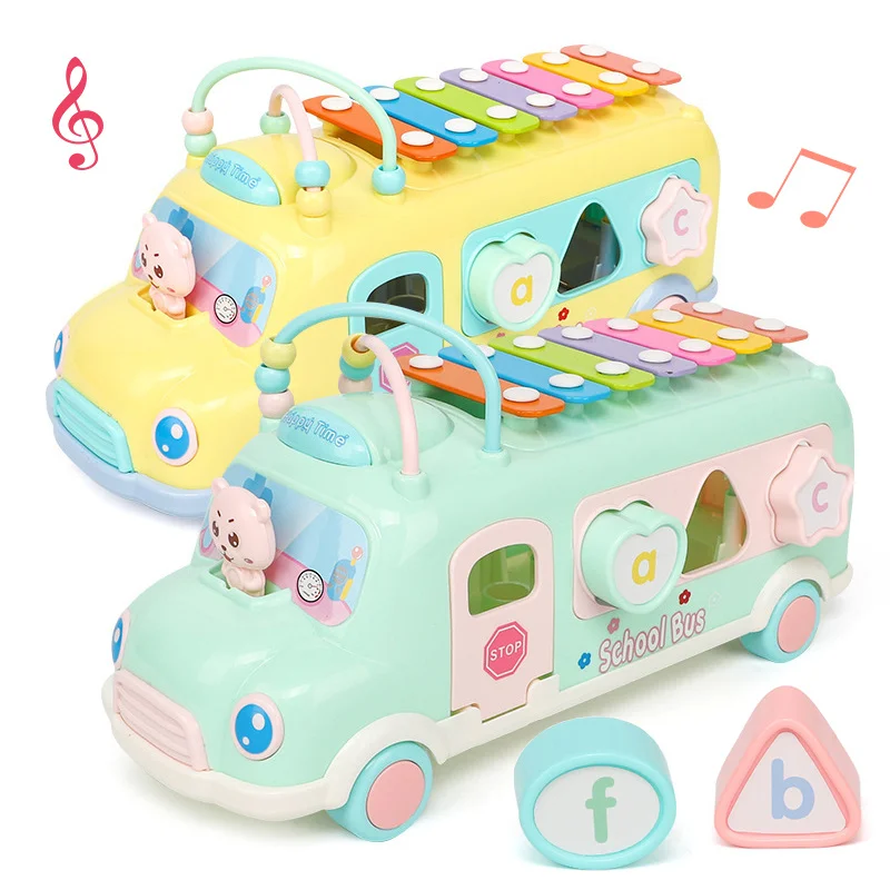

8-Note Knock On Key Piano Toddler Baby Piano Musical Instrument Kids Music Toys Children Bus Sorter Educational Sound Baby Toys