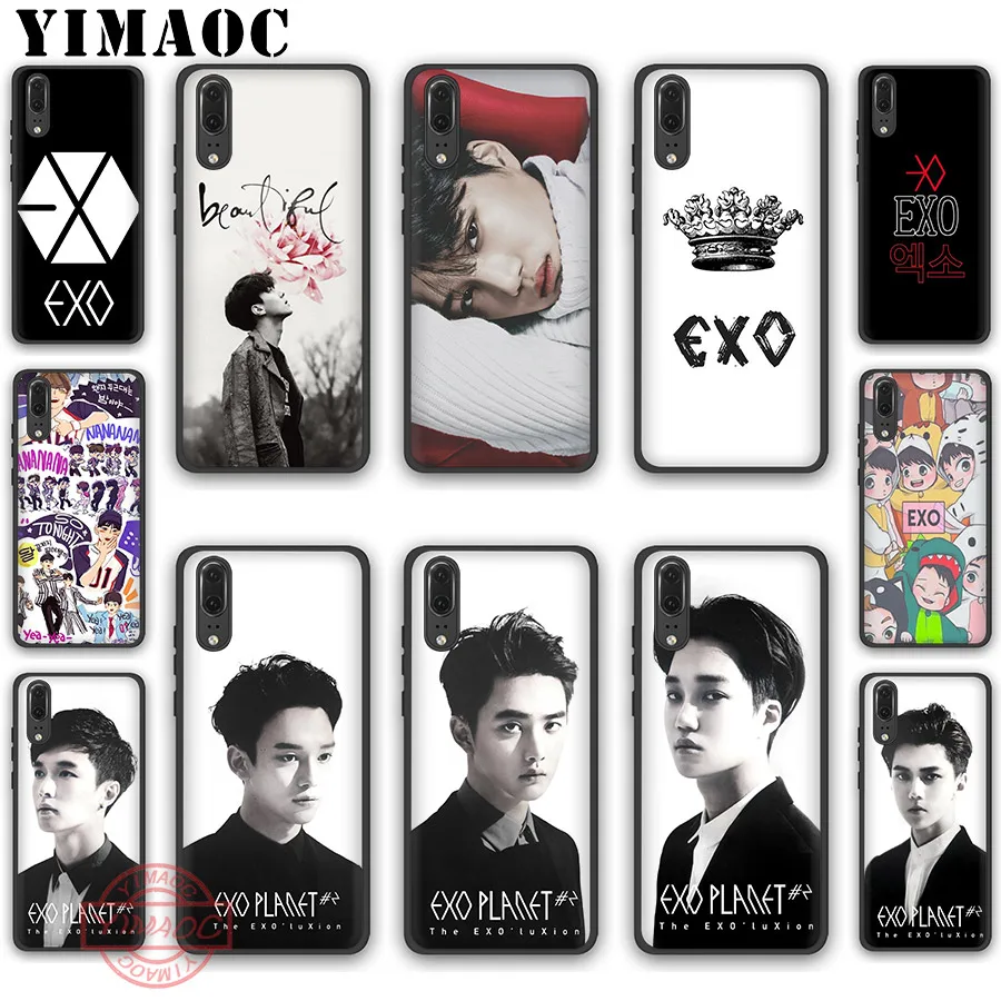 Мягкий силиконовый чехол YIMAOC Kpop exo Lucky one для Huawei P30 P20 Pro P10 P9 P8 Lite 2017 2018 2019 | Мобильные