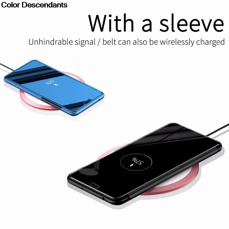 Clear-View-Mirror-Flip-PC-Phone-Case-for-Huawei-P20-P10-mate-20-lite-P-Smart