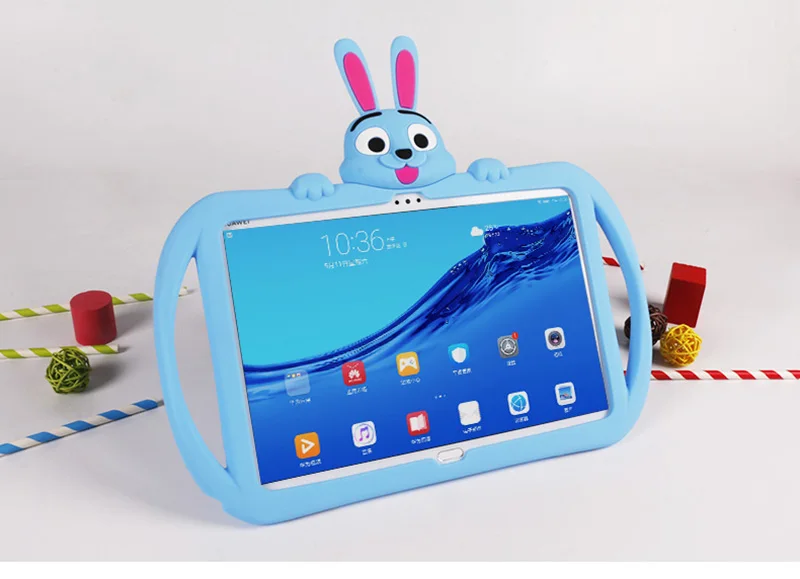 Custodia Per Huawei MediaPad M5 Lite 10 - Cover In Finta Pelle Con Auto Sveglia/Sonno, Nero - Foto 11