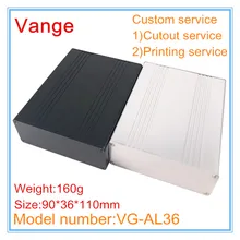 1 шт./лот, сатинированная поверхность, распределительные корпуса 90*36*110 мм 6063-T5, алюминиевый корпус для управления усилителем