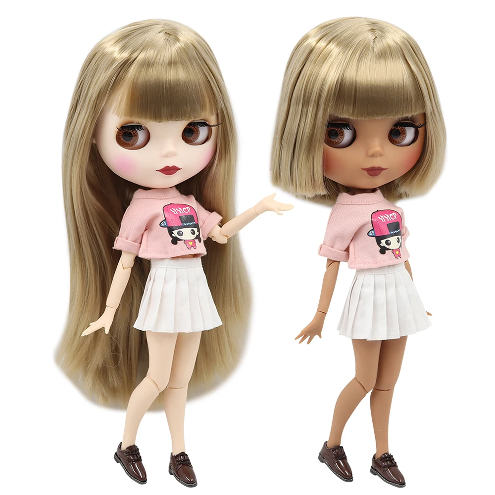 

ICY factory blyth doll bjd straight golden hair joint body matte face, 30cm 1/6 BL9031 pullip, licca, jerryberry