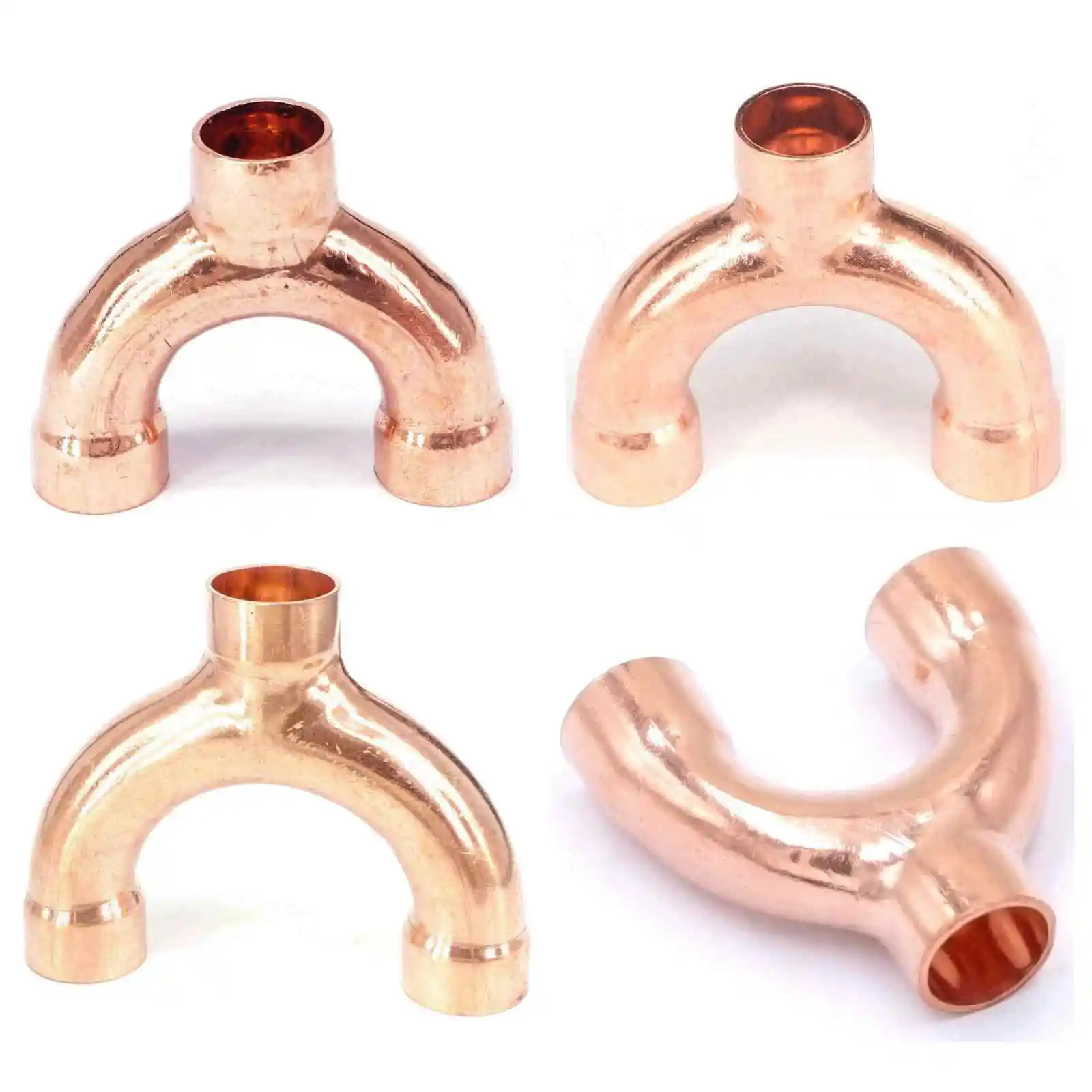 Gas,Oil End Feed Reducing Tee Copper Plumbing 3 Way Pipe Fitting for Water 