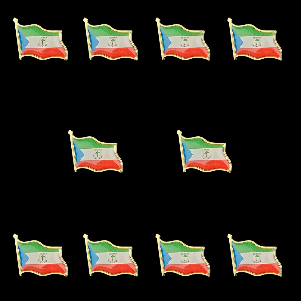 10 шт. эмблема Экваториальной Гвинеи в африканской стране позолоченный значок