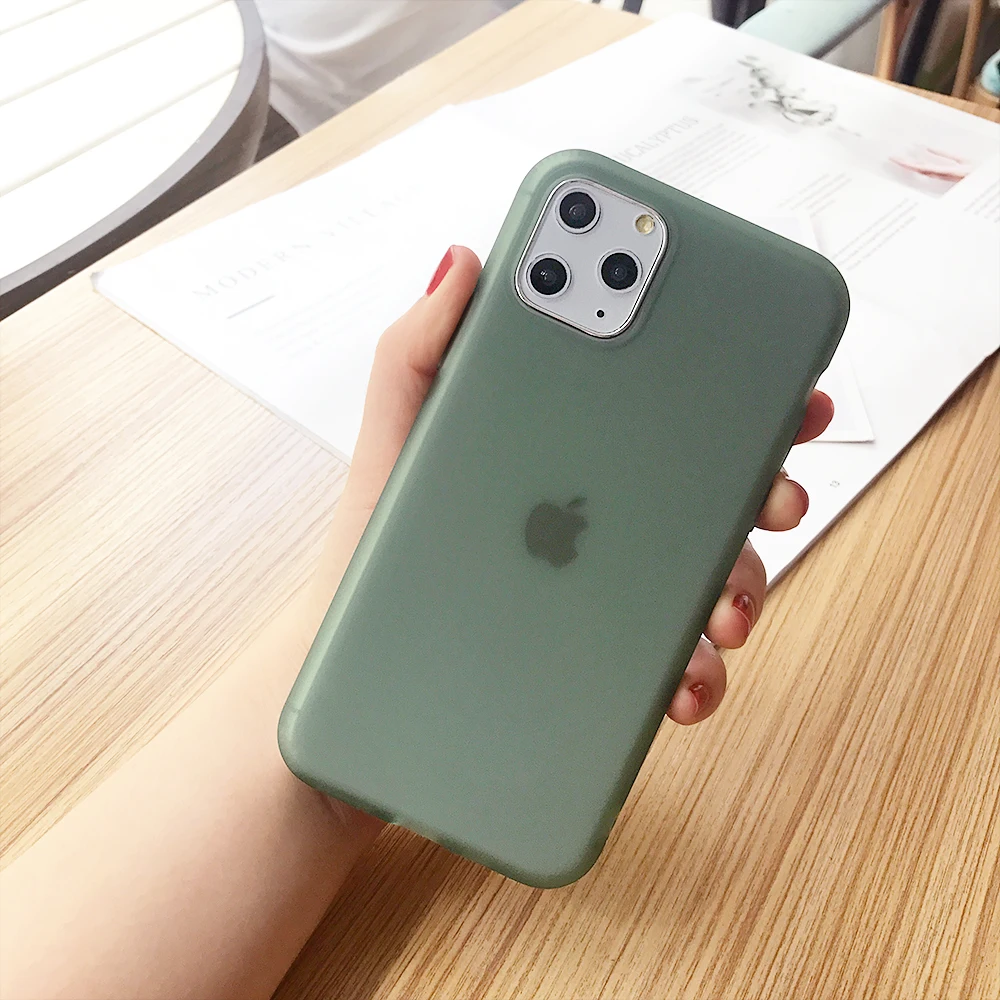 Прозрачный яркий однотонный чехол для телефона для iPhone 11 Pro Max X XR XS Max 6 6S 7 8 Plus Мягкая силиконовая задняя крышка на весь корпус Coque
