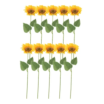 

10 Pack Artificial Sunflower Artificial Flower Silk Flower Fake Plant for Wedding Home Party Decoration