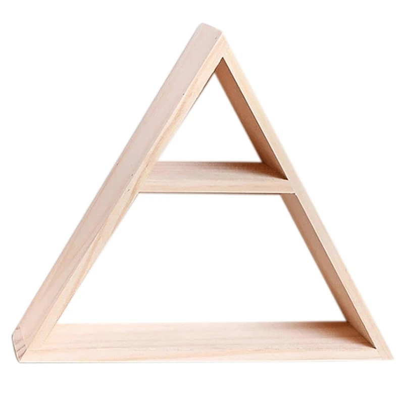 

Ins Style Storage Rack Natural Wooden Handmade Diy Triple-Cornered Wall-Mounted Storage Rack Commodity Shelf Storage Rack Chil
