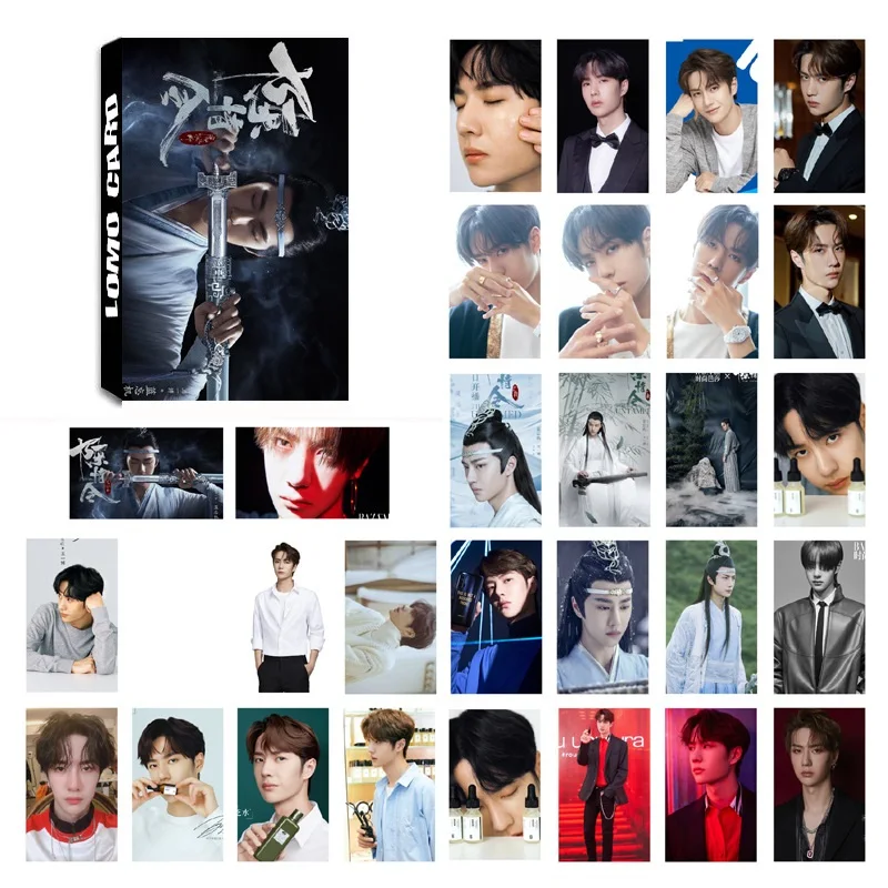 30 листов/набор Чэнь Цин Лин ЛОМО мини Открытка Xiao Zhan Wang Yibo Star DIY поздравительные открытки Открытка для сообщений подарок