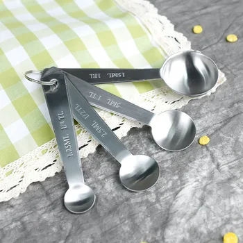 

Baking Suit Stainless Steel Measuring Spoon 4 jian tao Installed diao wei shao Stainless Steel Measuring Spoon Baked Milk Tea To