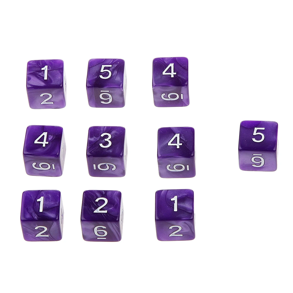 10pcs Dice TRPG D&D Role Playing Games Multi-sided D6 D10 D12 D20 Dices