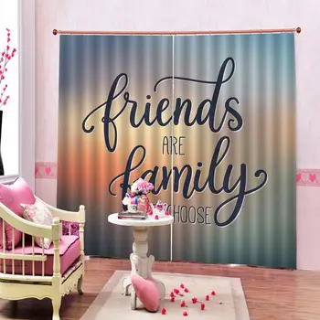 

morden curtains Customized size Luxury Blackout 3D Window Curtains For Living Room letter curtains