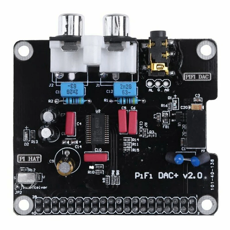 PCM5122 Hifi Dac o Модуль звуковой карты I2S + светодиодный индикатор для Raspberry Pi 3B/2B |