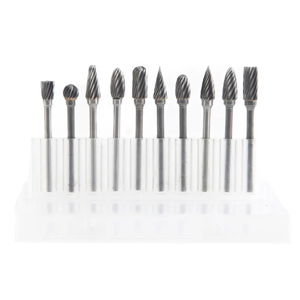 

10 шт./кор. Концевая фреза из карбида вольфрама для черчения металла, вращающийся инструмент, резак, ЧПУ, гравировка, абразивные инструменты для обработки металла, полировка 3x6 мм