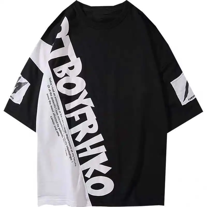 [WOOALONG]★24SS★韓国人気★Graphic half sleeve T-Shirts Hip hop fashion men's loose and trendy half sleeve T-shirt