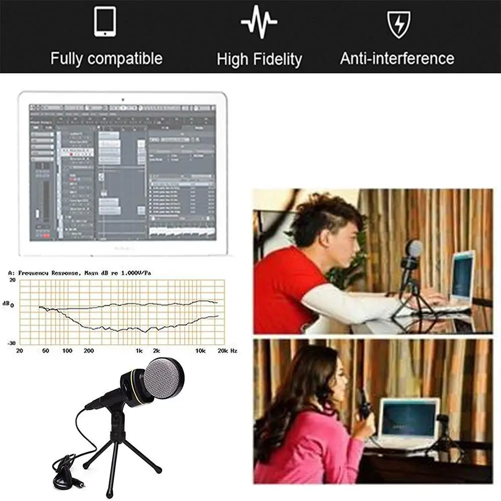 FELYBY SF-930 портативный мини-микрофон для аудио студии звукозаписи Skype ПК ноутбук компьютер 3,5 стерео разъем микрофон