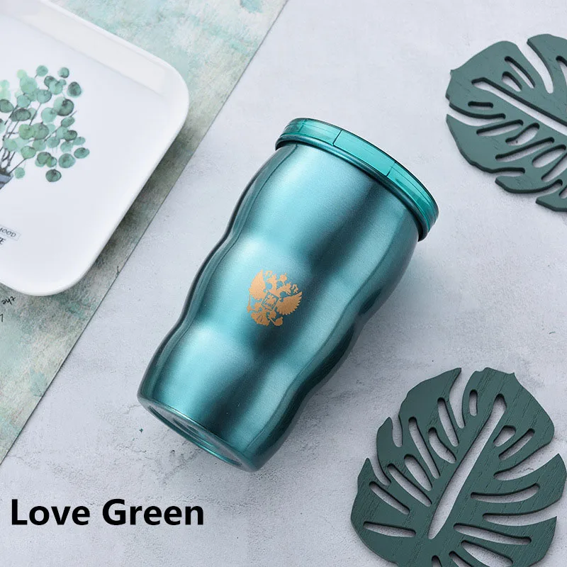 Love Green 1 шт. большая кружка для живота, портативная Чашка 500 мл, западный стиль, G20, Большой Термос, чашка из нержавеющей стали - Цвет: Love Green