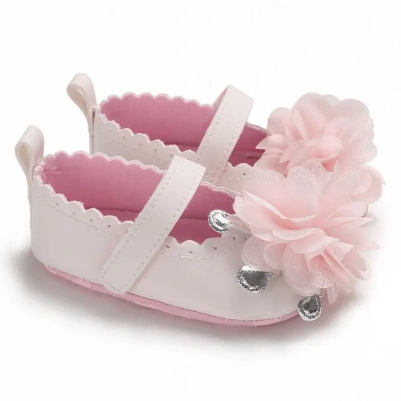 Обувь для маленьких девочек; белая кружевная мягкая обувь с цветочной вышивкой; прогулочная обувь для малышей; обувь для первых шагов - Цвет: F1