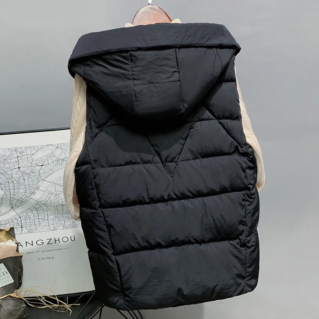 Осенне-зимний женский хлопковый жилет белый утиный пух мягкий теплый жилет из искусственного меха S-2xl женская верхняя одежда брендовый жилет пальто# J30