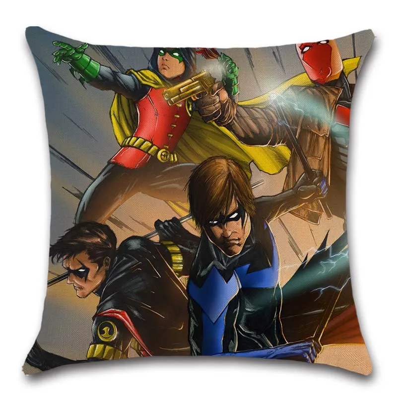 9 Бэтмен мультфильм комиксов nightwing Робин украшение чехлов на подушки стул сиденье для автокресла декоративная наволочка домашний дом спальня дети подарок - Цвет: 9