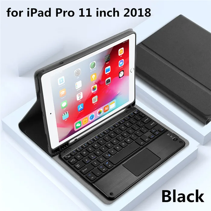 T1106-black Тачпад Клавиатура Чехол для iPad 9,7 Air 3 10,5 Pro 11 mini 5 7,9 дюймов Чехол коврик для мыши и клавиатуры Чехол для iPad 9,7 чехол - Цвет: T1106-black