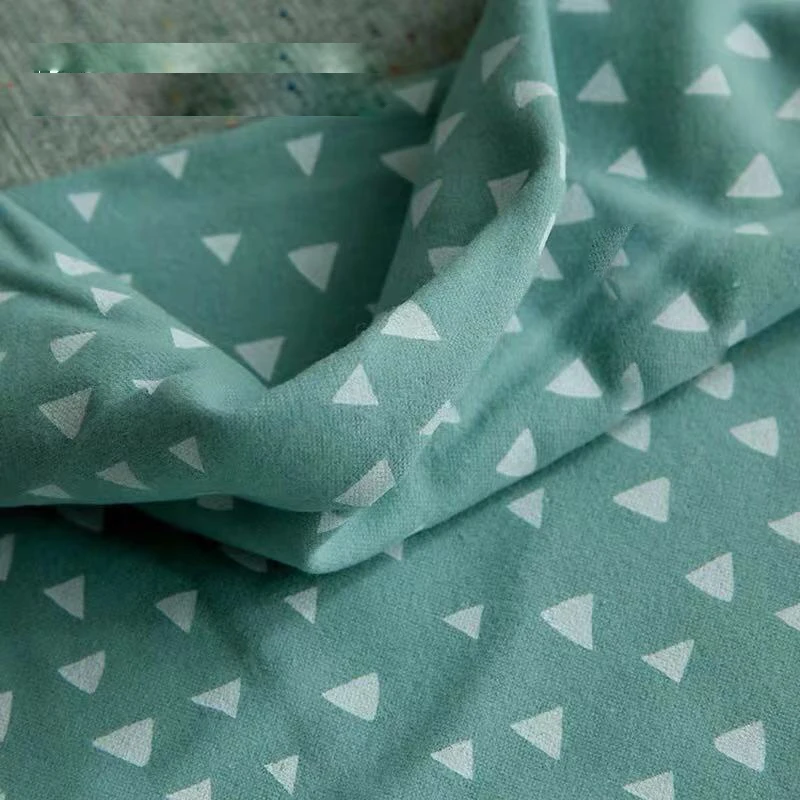 145x50 см, Качественный хлопок, осень/зима, рисунок из мультфильма, водный нефрит, геометрический принт, саржа, фланель, Матовая Мягкая ткань, окрашенная в пряже фланель, 4 предмета одежды - Цвет: A05