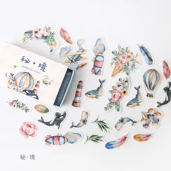 

40 pcs /Box Mystery Area Bullet Decorative Adhesive Stickers Stick Label Diary Stickers
