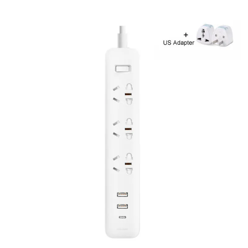 NEW Xiaomi Mi Mijia QC3.0 20W Fast Charging Power Strip 2A1C + 3 Sockets Standard Plug Interface Extension Lead 1.8m Удлинитель 