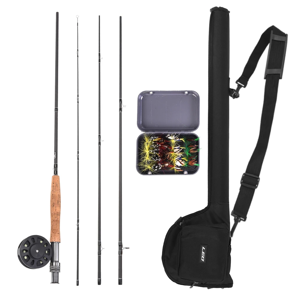 

Fishing Set Fly Fishing Kit 9' Fly Fishing Rod and Reel Combo with Carry Bag 20 Flies Complete Starter Package